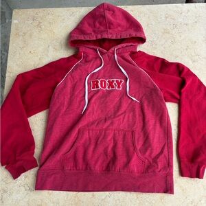 roxy 2000’s red hoodie, y2k, vintage